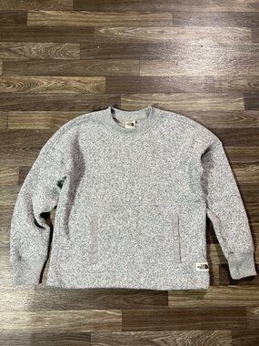 The North Face Women's Medium Gray Sweater Fleece Crewneck Pullover
